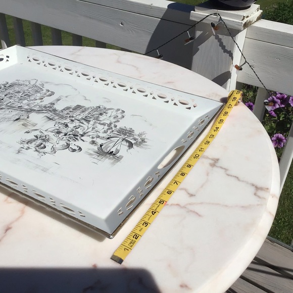 Nashco MCM Tole Metal Serving Tray - Picture 5 of 7